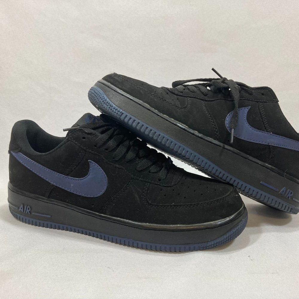 Nike Air Force One 306353-040 2008 Black Blue Size 10.5